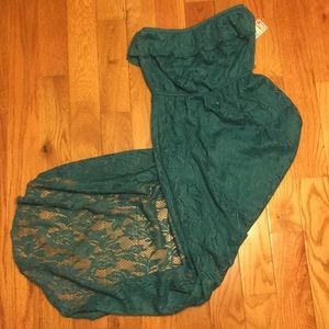 NWT junior's high low lace maxi dress